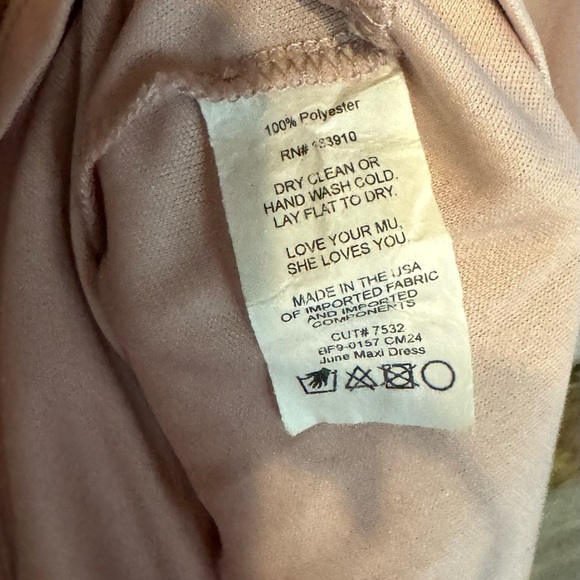 Show Me Your Mumu Xs- June Maxi Dress 
Soft Beige Chiffon color - Picture 6 of 8